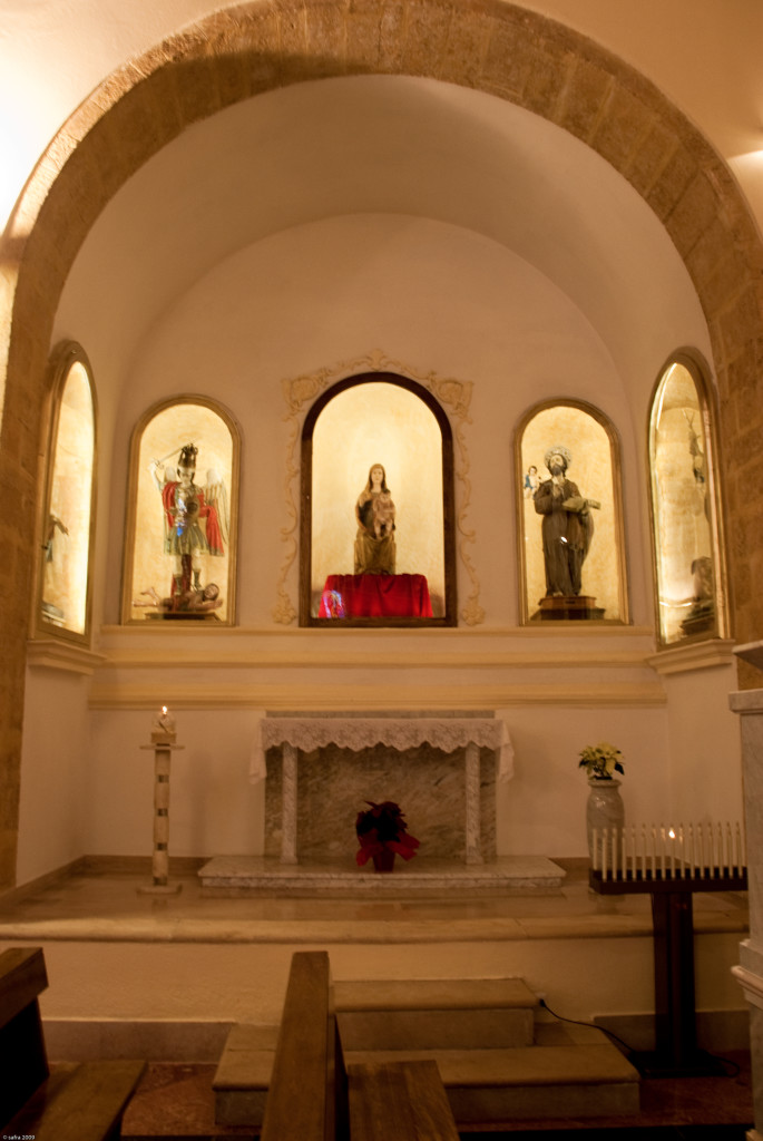 Illuminazione statue santi chiesa di peschici