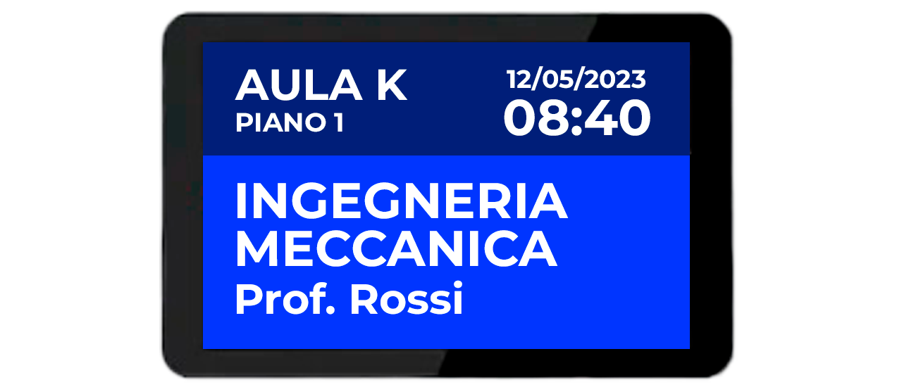 targhe digitali per aule e sale riunioni